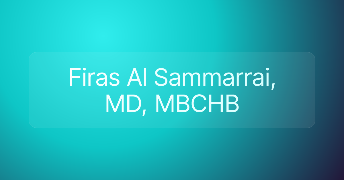 Firas Al Sammarrai, MD, MBCHB