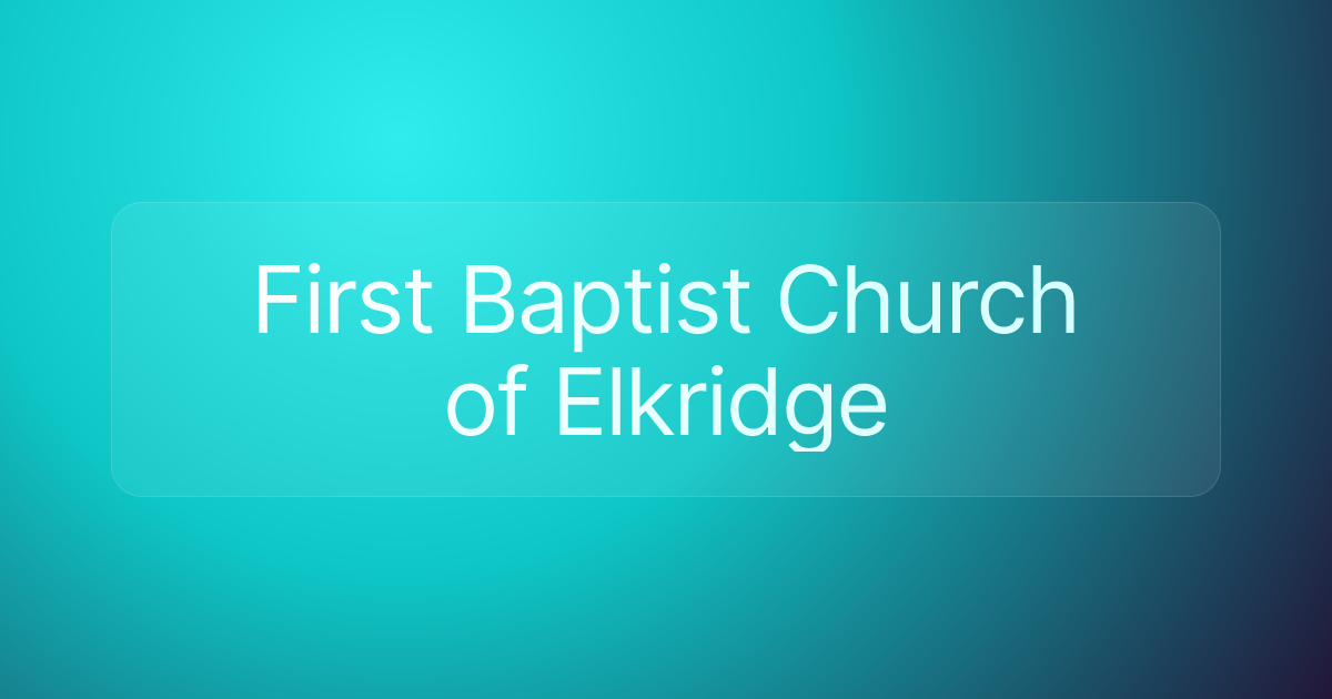 First Baptist Church of Elkridge