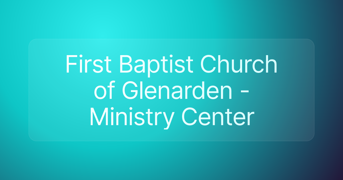 First Baptist Church of Glenarden - Ministry Center