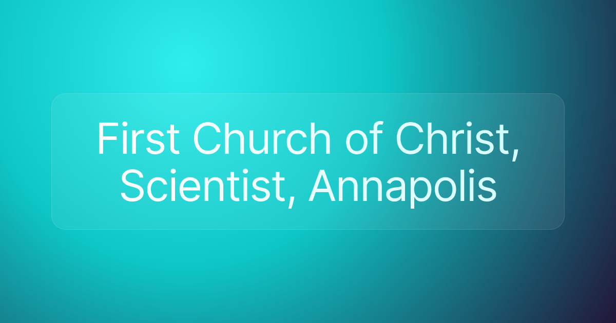 First Church of Christ, Scientist, Annapolis