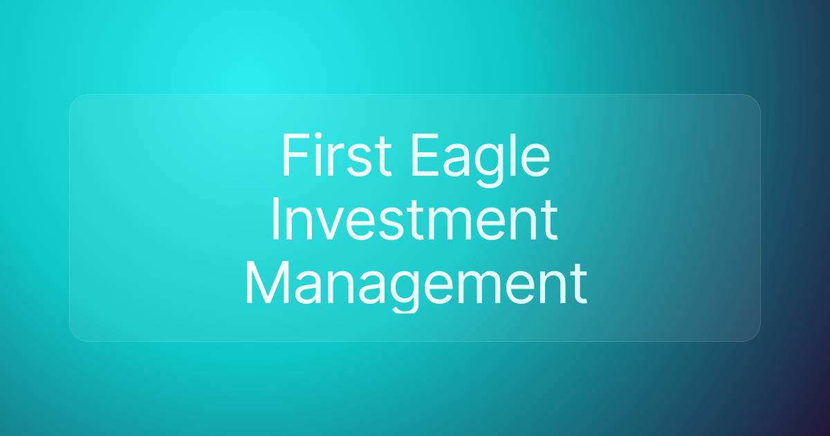 First Eagle Investment Management