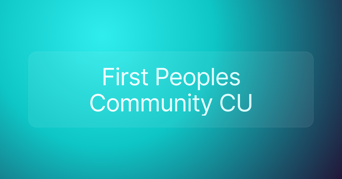 First Peoples Community CU