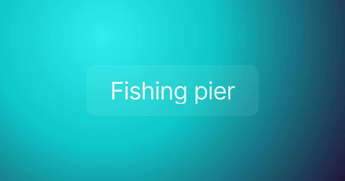 Fishing pier