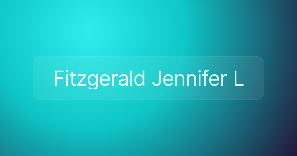 Fitzgerald Jennifer L