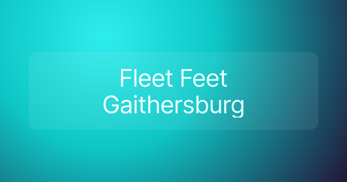 Fleet Feet Gaithersburg