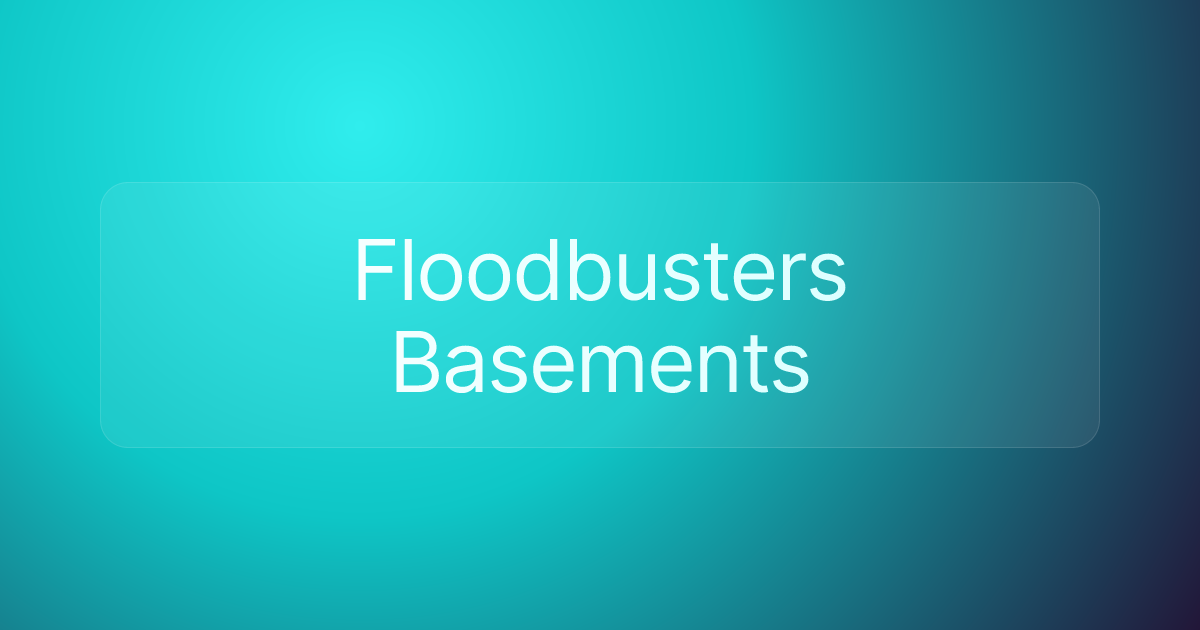 Floodbusters Basements