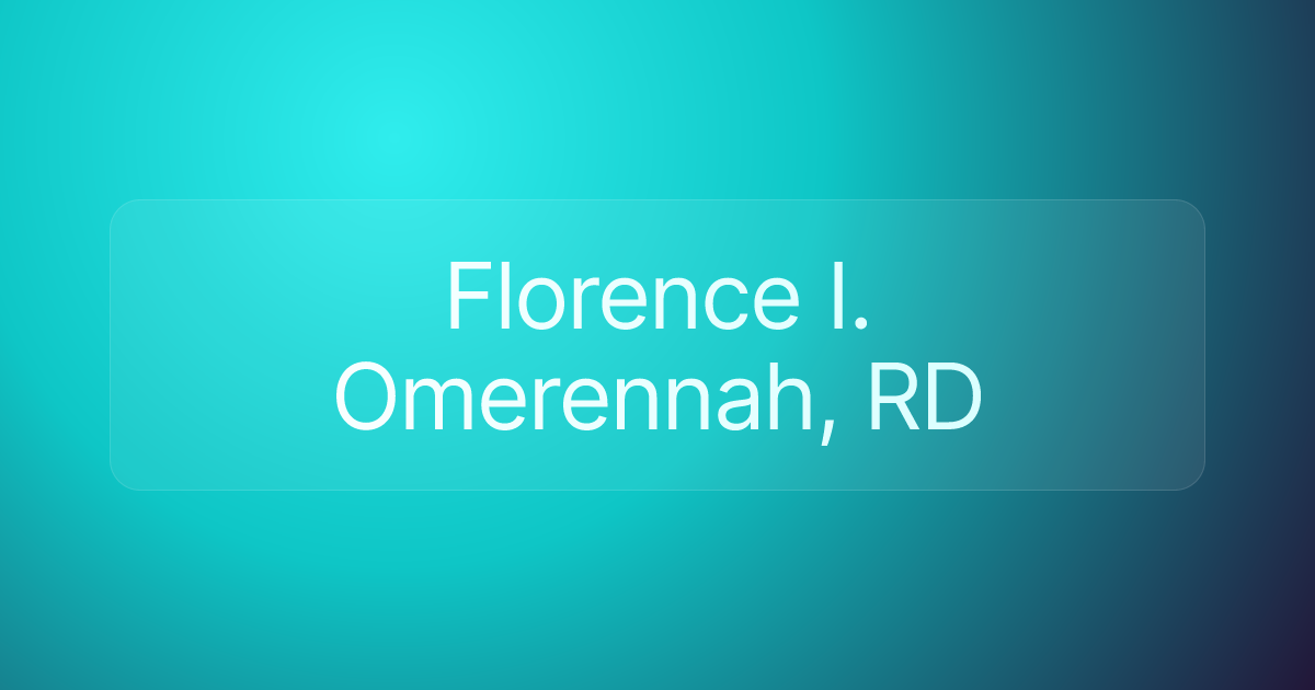 Florence I. Omerennah, RD
