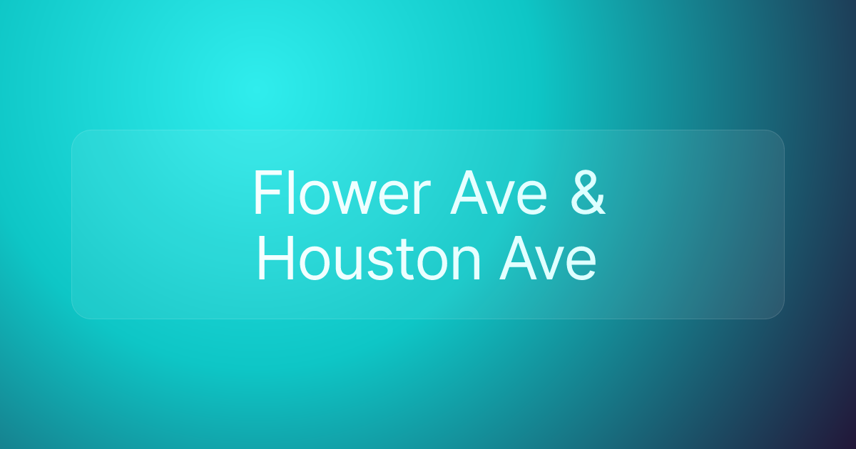 Flower Ave & Houston Ave