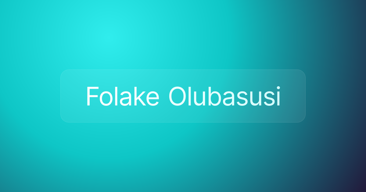 Folake Olubasusi