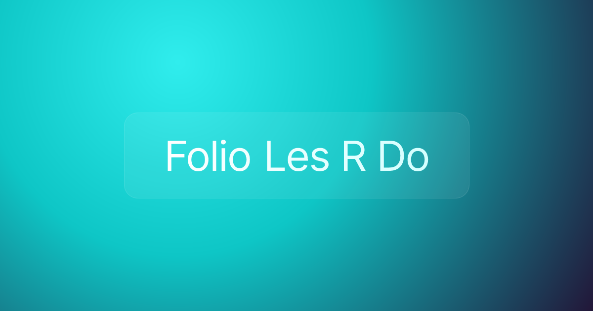 Folio Les R Do