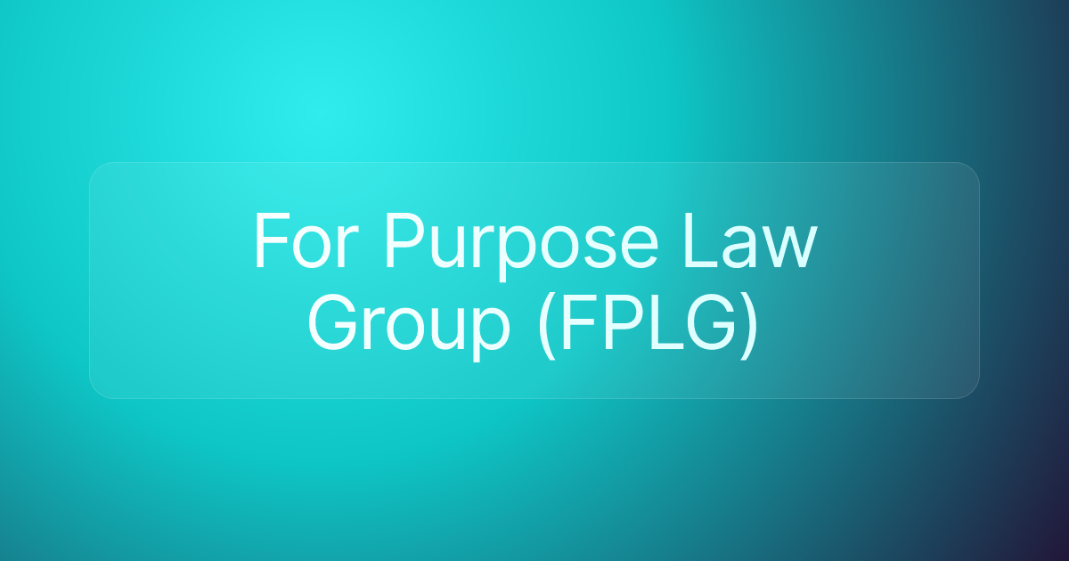 For Purpose Law Group (FPLG)
