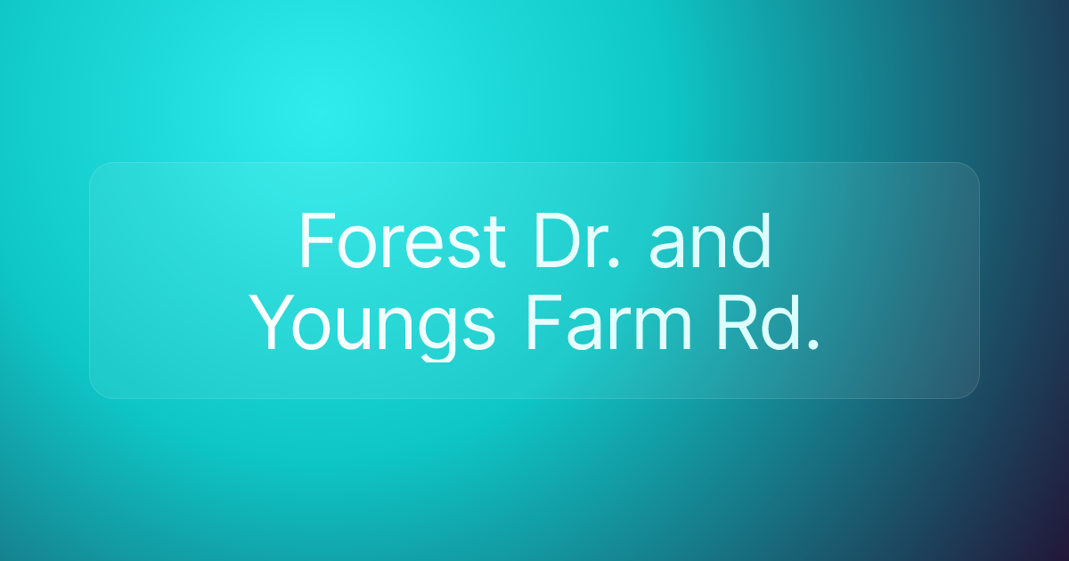 Forest Dr. and Youngs Farm Rd.