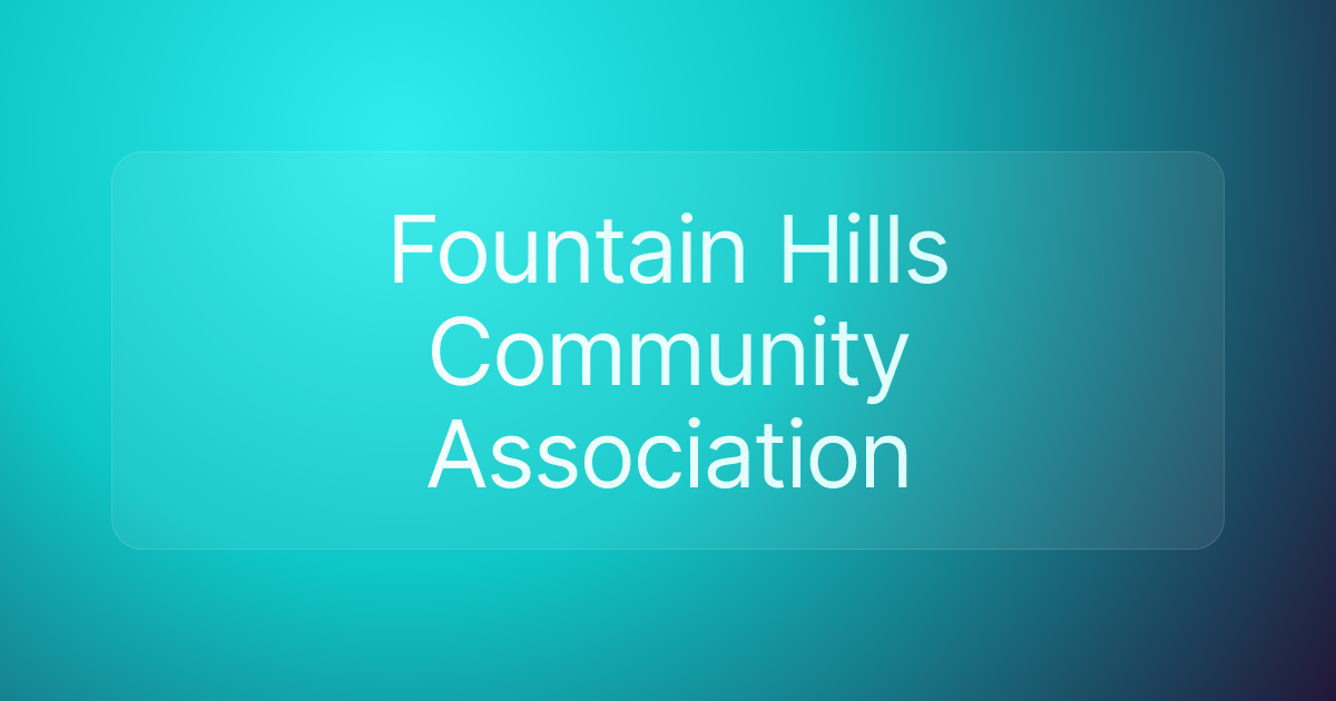Fountain Hills Community Association