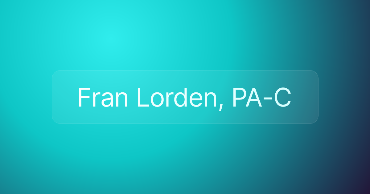 Fran Lorden, PA-C
