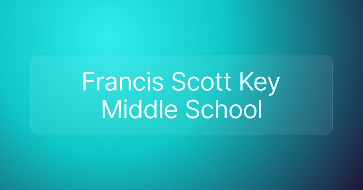 Francis Scott Key Middle School