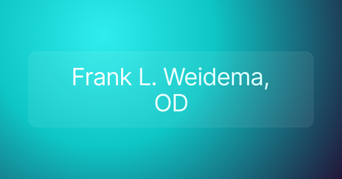Frank L. Weidema, OD