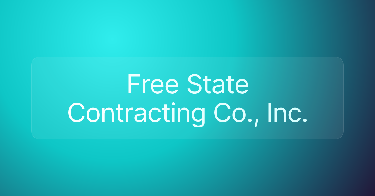 Free State Contracting Co., Inc.
