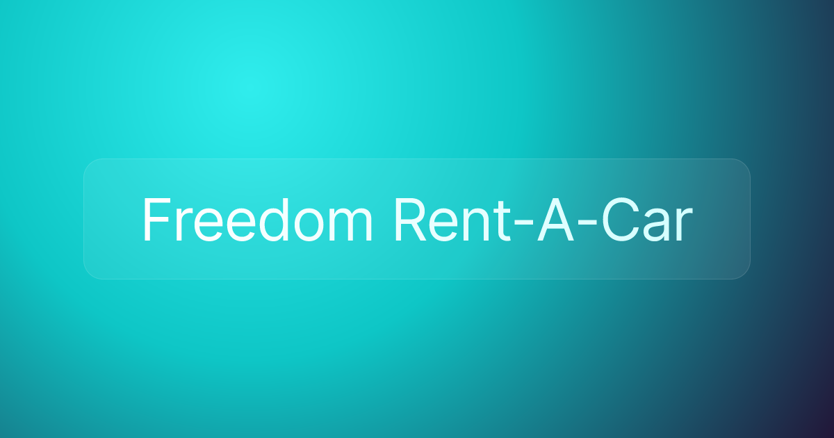 Freedom Rent-A-Car