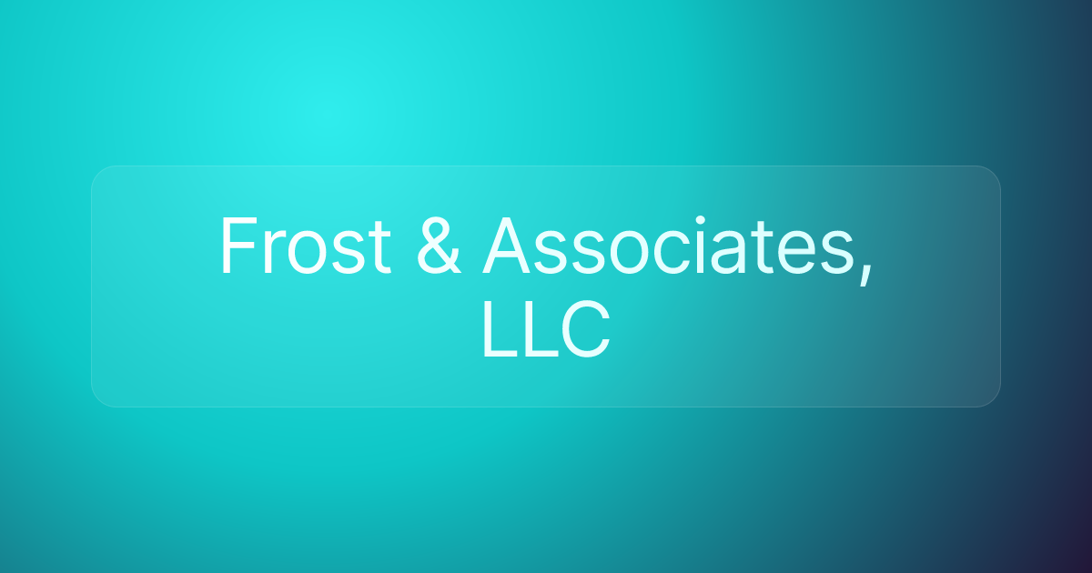 Frost & Associates, LLC