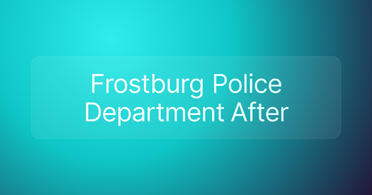 Frostburg Police Department After