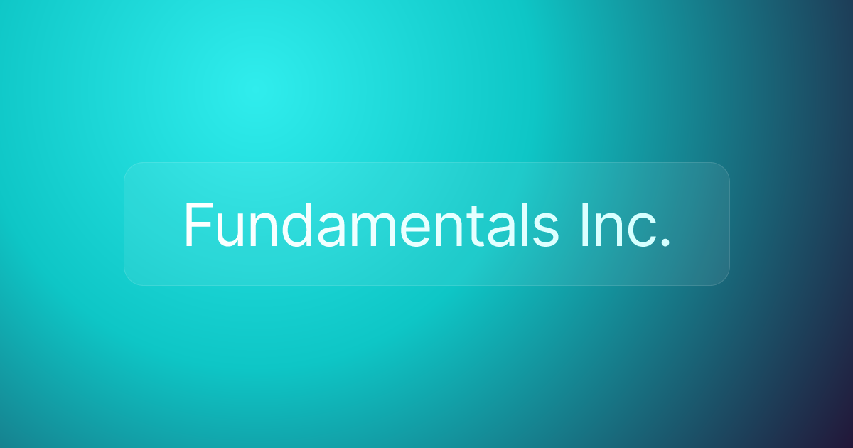 Fundamentals Inc.