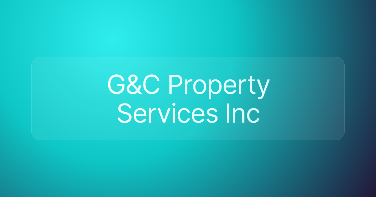 G&C Property Services Inc
