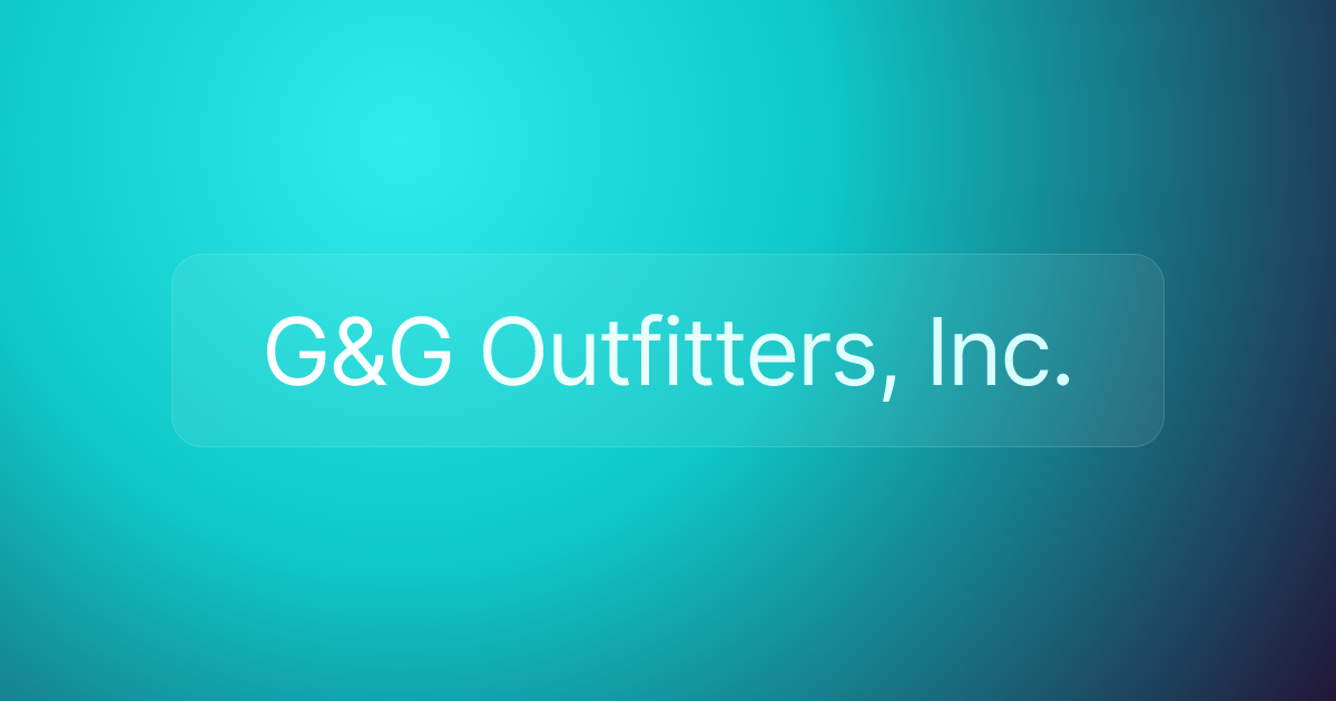 G&G Outfitters, Inc.