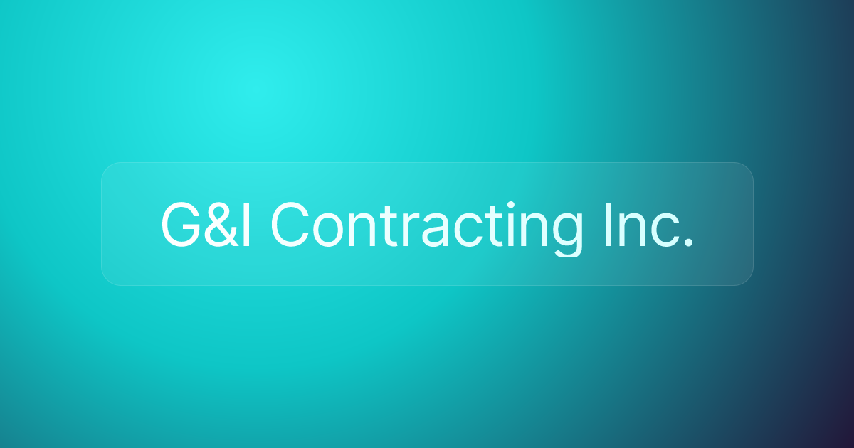 G&I Contracting Inc.