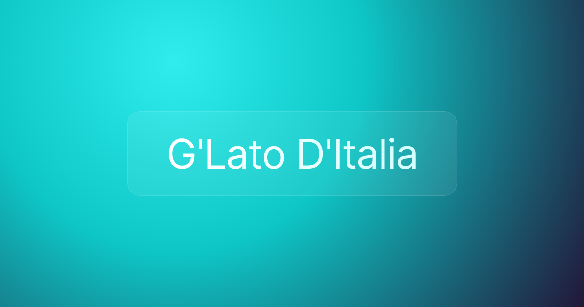 G'Lato D'Italia