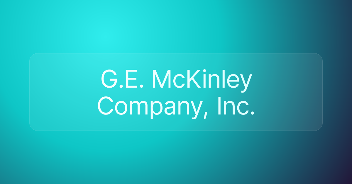 G.E. McKinley Company, Inc.