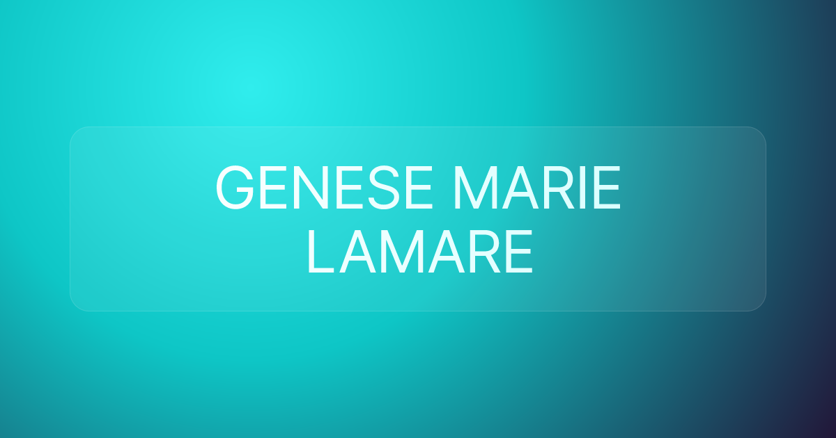 GENESE MARIE LAMARE