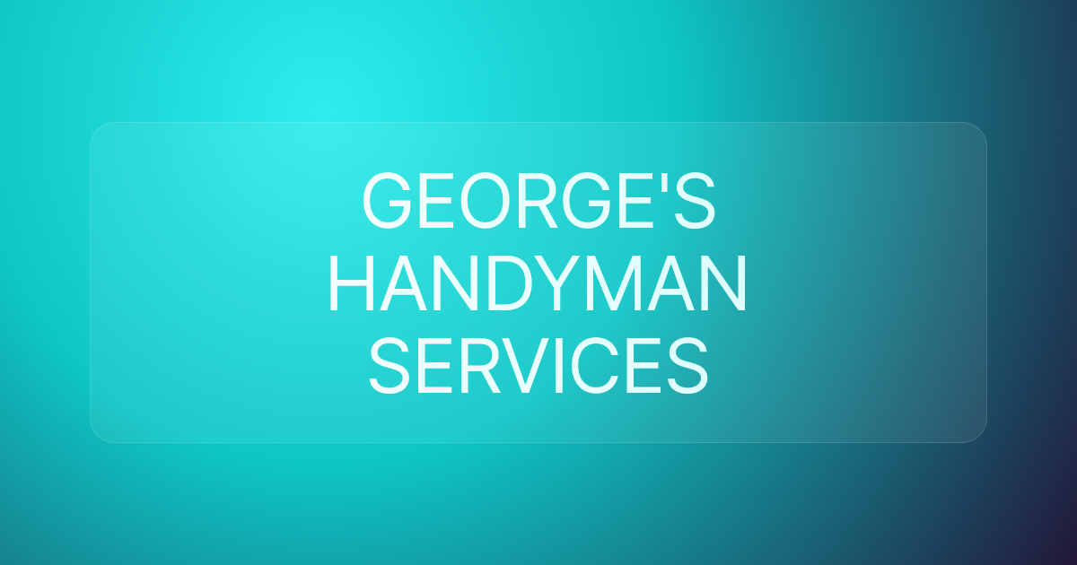 GEORGE'S HANDYMAN SERVICES