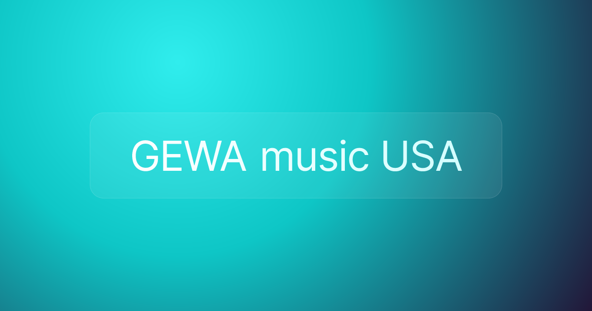 GEWA music USA