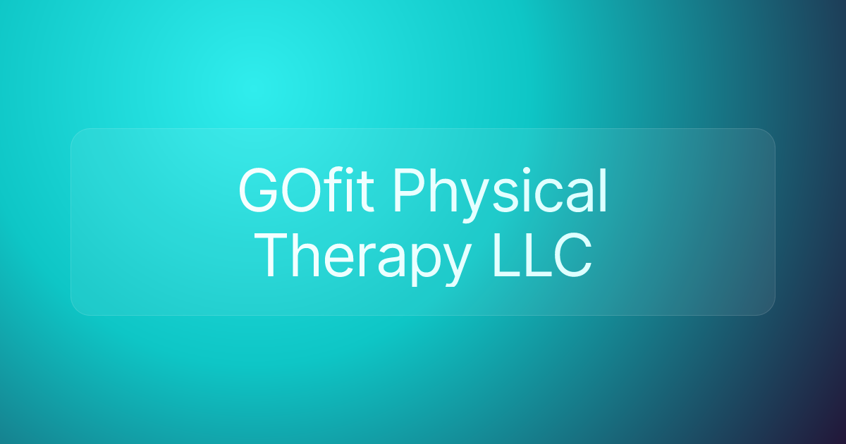GOfit Physical Therapy LLC