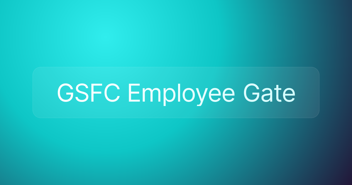 GSFC Employee Gate
