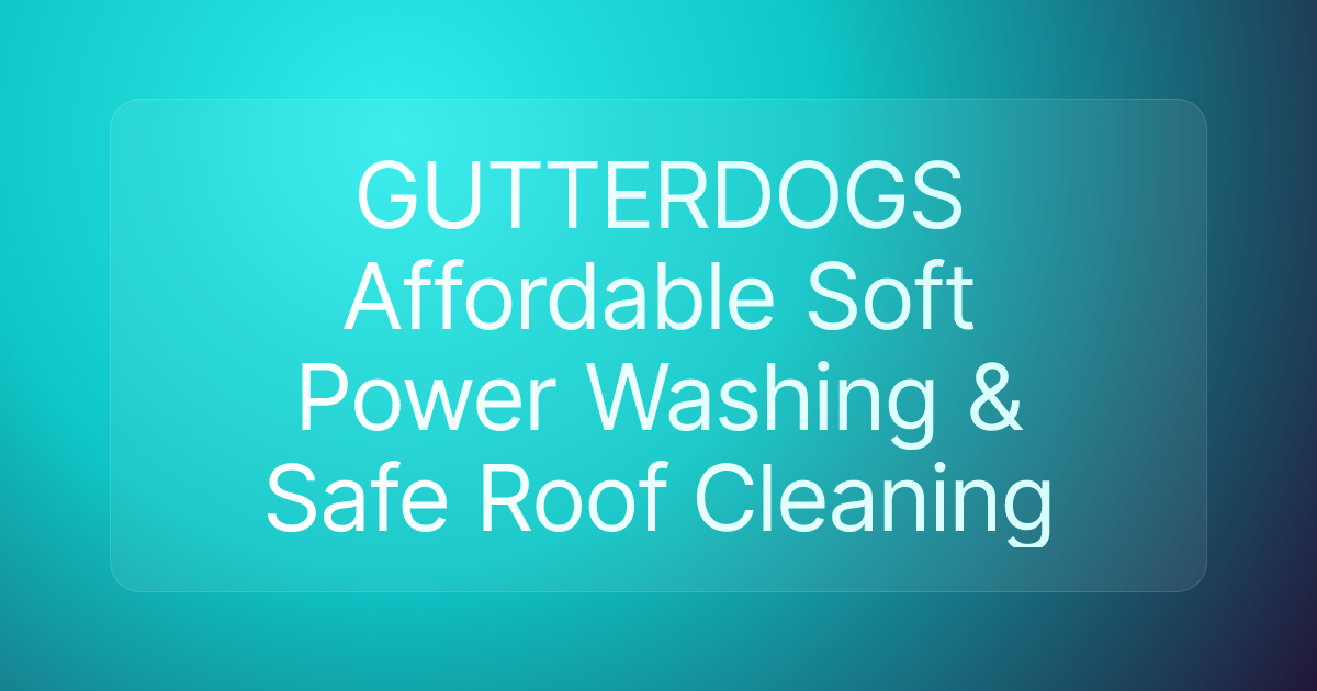 GUTTERDOGS Affordable Soft Power Washing & Safe Roof Cleaning