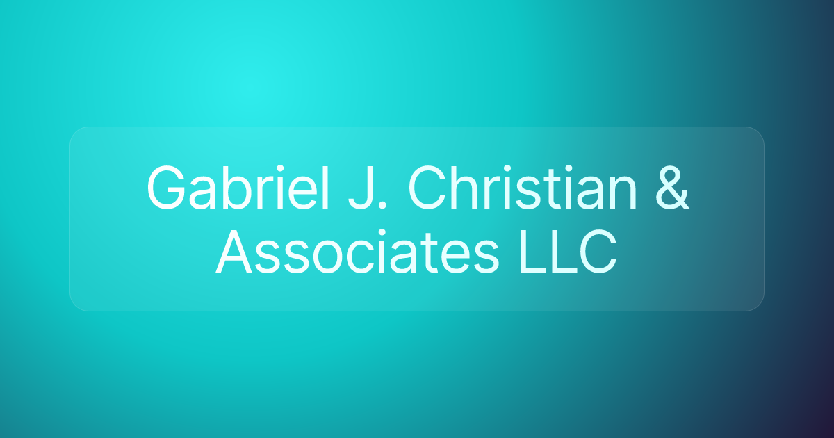 Gabriel J. Christian & Associates LLC