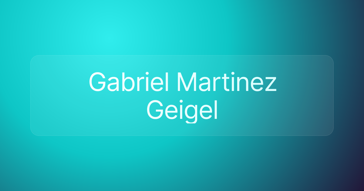 Gabriel Martinez Geigel