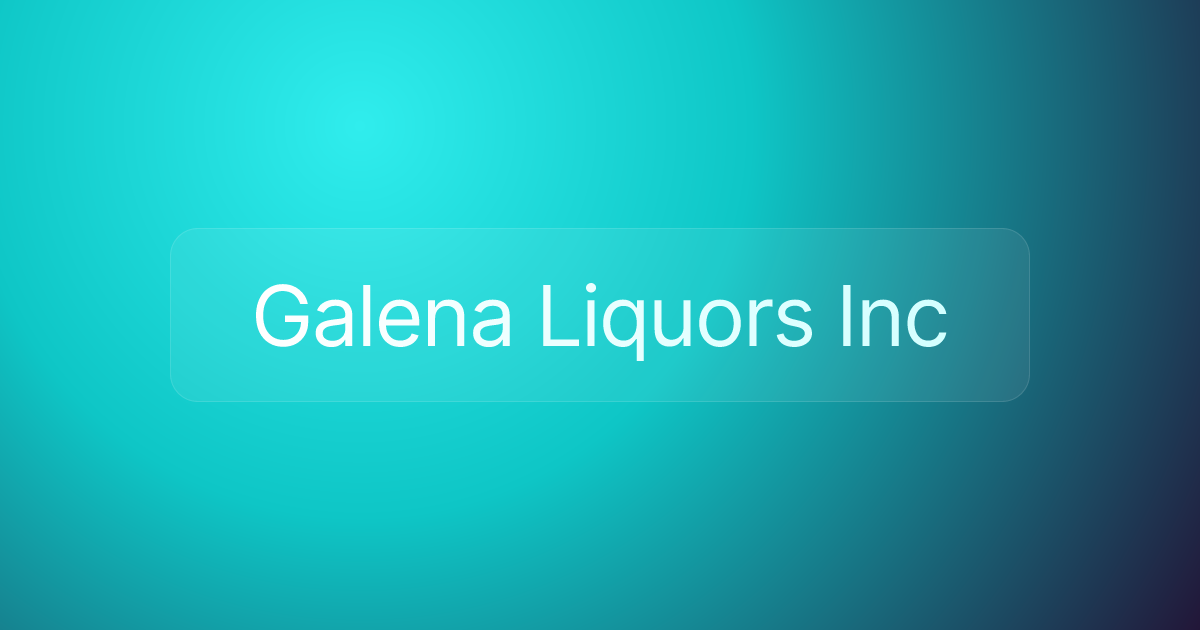 Galena Liquors Inc