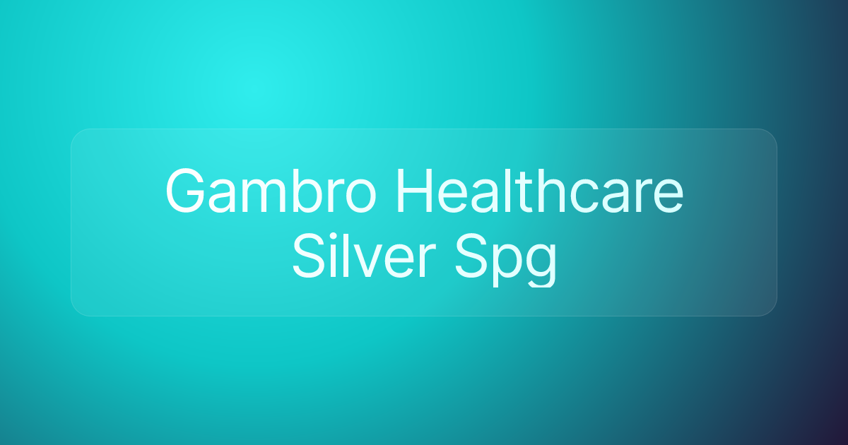 Gambro Healthcare Silver Spg