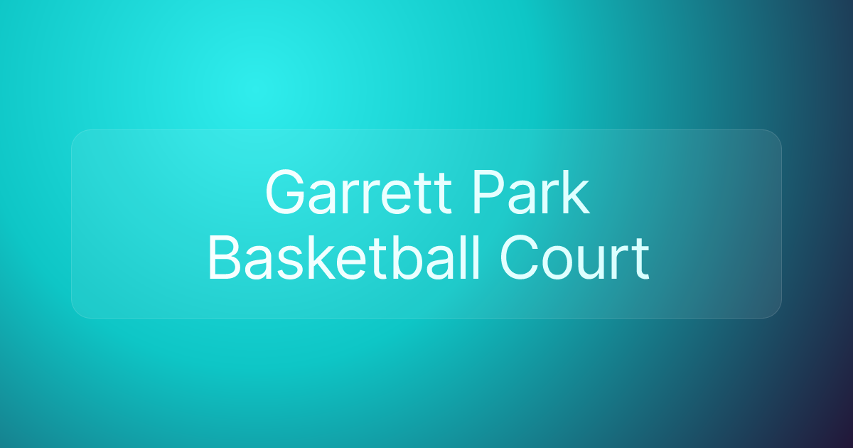 Garrett Park Basketball Court