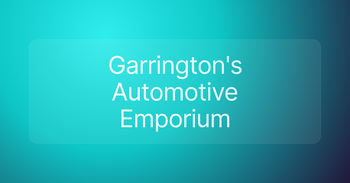 Garrington's Automotive Emporium