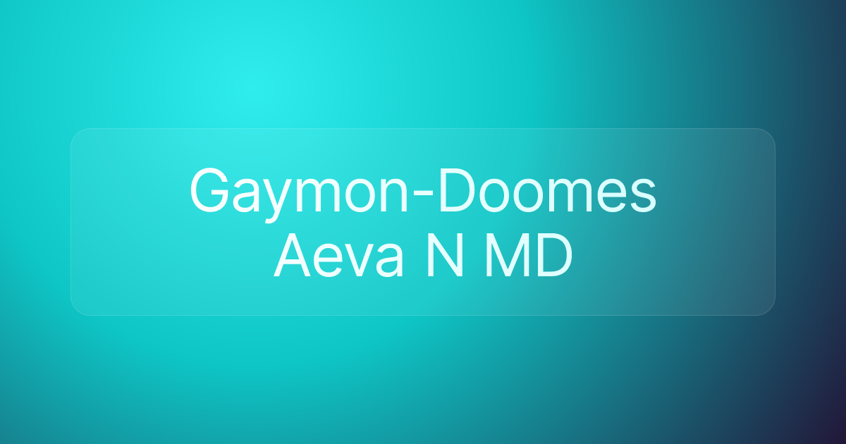 Gaymon-Doomes Aeva N MD