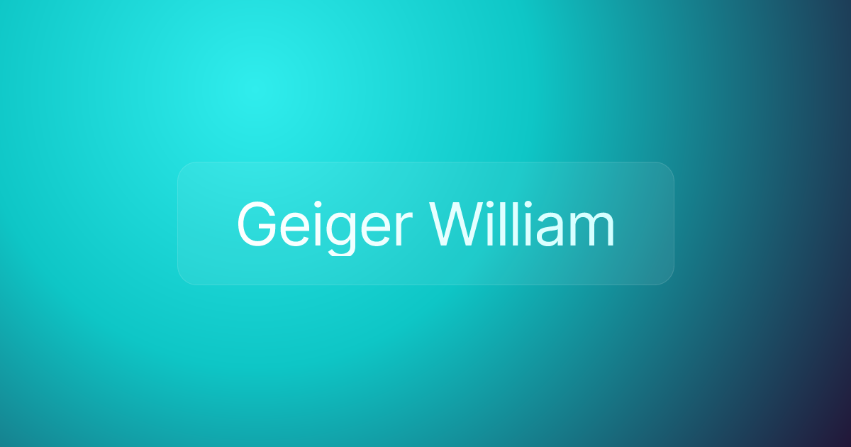 Geiger William