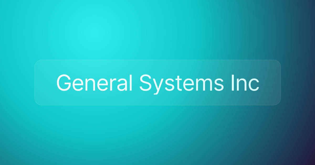 General Systems Inc