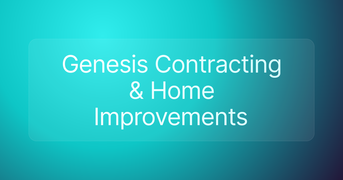 Genesis Contracting & Home Improvements