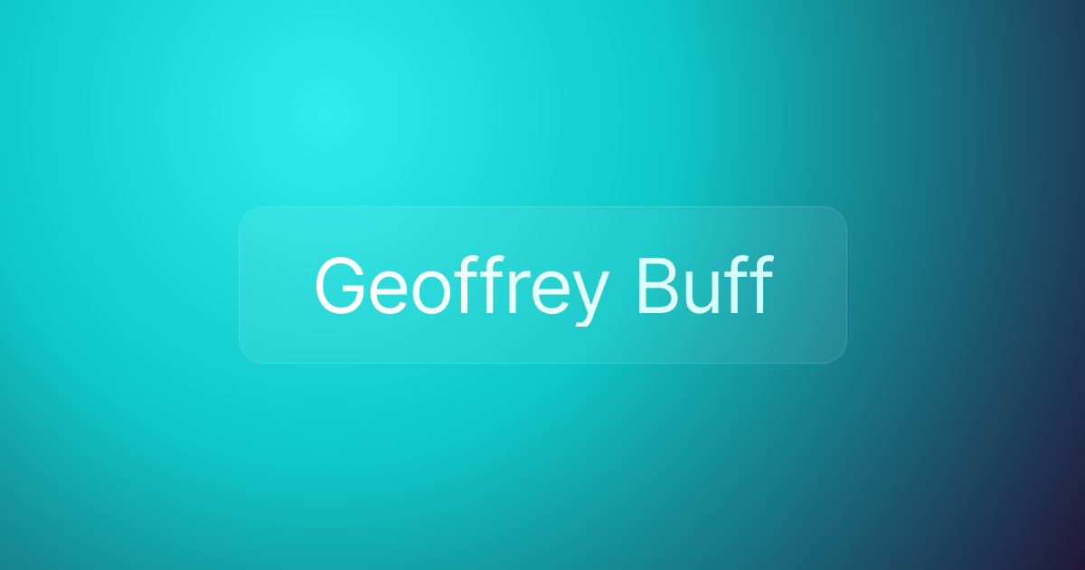 Geoffrey Buff