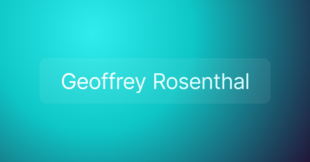 Geoffrey Rosenthal