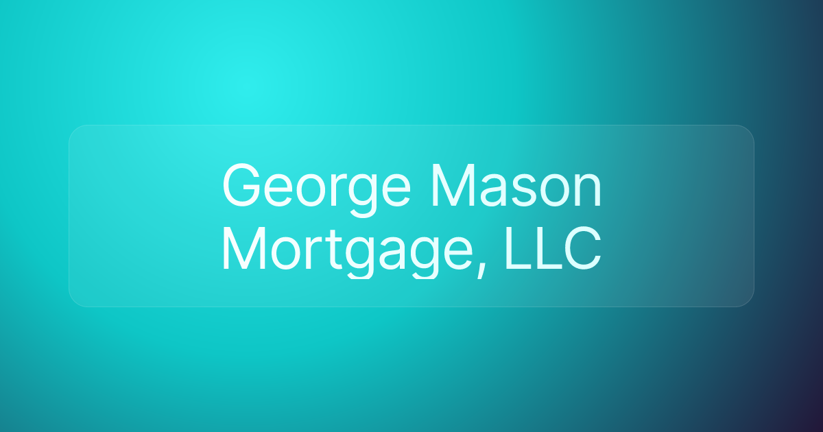 George Mason Mortgage, LLC