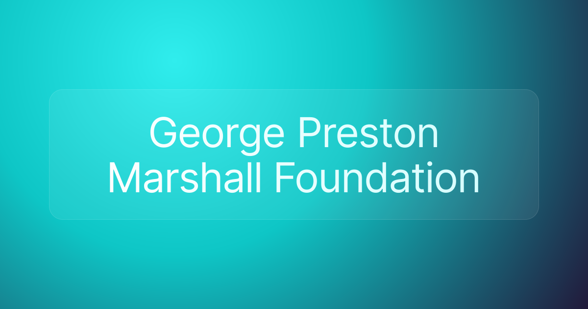 George Preston Marshall Foundation